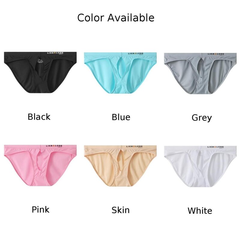 Sexy Mens Open Front Hole Bikini Briefs Underwear Erotic Lingerie Ice Silk Tanga Thong Panties Open Crotch G String Exposed Cock
