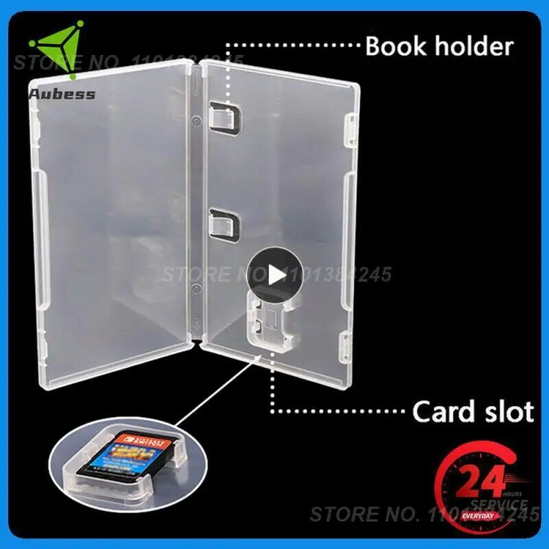 Lote de estuche de almacenamiento de tarjetas de juego, caja transparente, carcasa de soporte de cartucho para Switch NS con soporte de libro para cubierta insertada