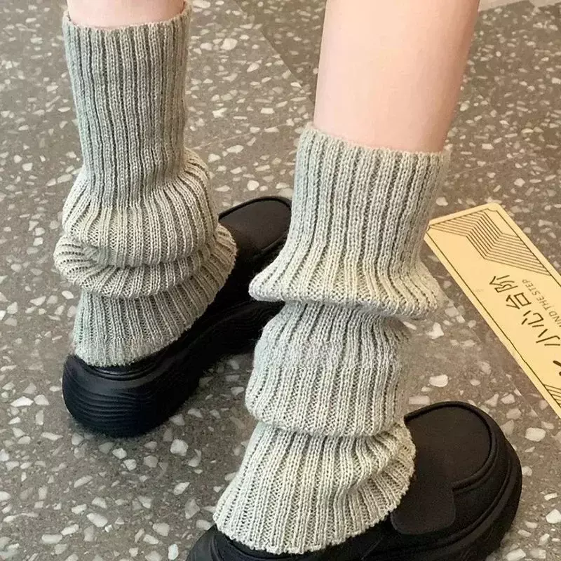 Гетры Lolita, женские длинные носки, шерстяное вязаное покрытие для ног, подогреватель для рук Y2K, Осень-зима, вязаные крючком носки, манжеты, чулки