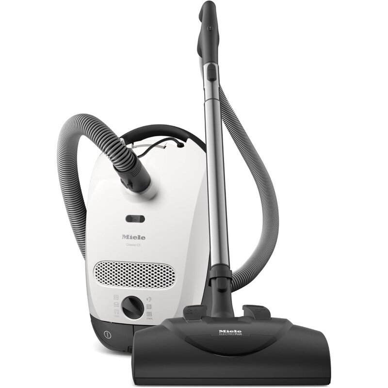 New-Miele Classic C1 Bagged Canister Vacuum, Lotus White