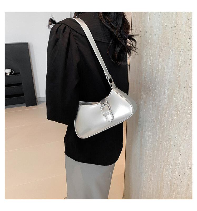 Bolsas femininas de couro envernizado, bolsas com design moderno, bolsas tiracolo, duas alças, novas garras, 2024