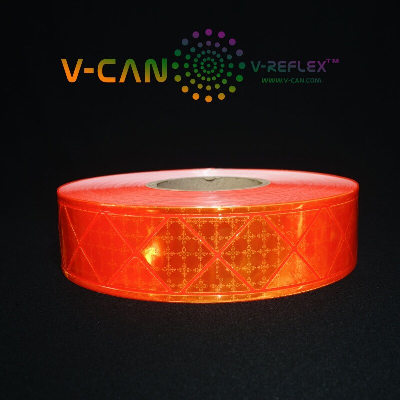 Customized productV-Reflexite High Gloss PVC Reflective Tape Sew on high vis jackets safety wear EN ISO 20471