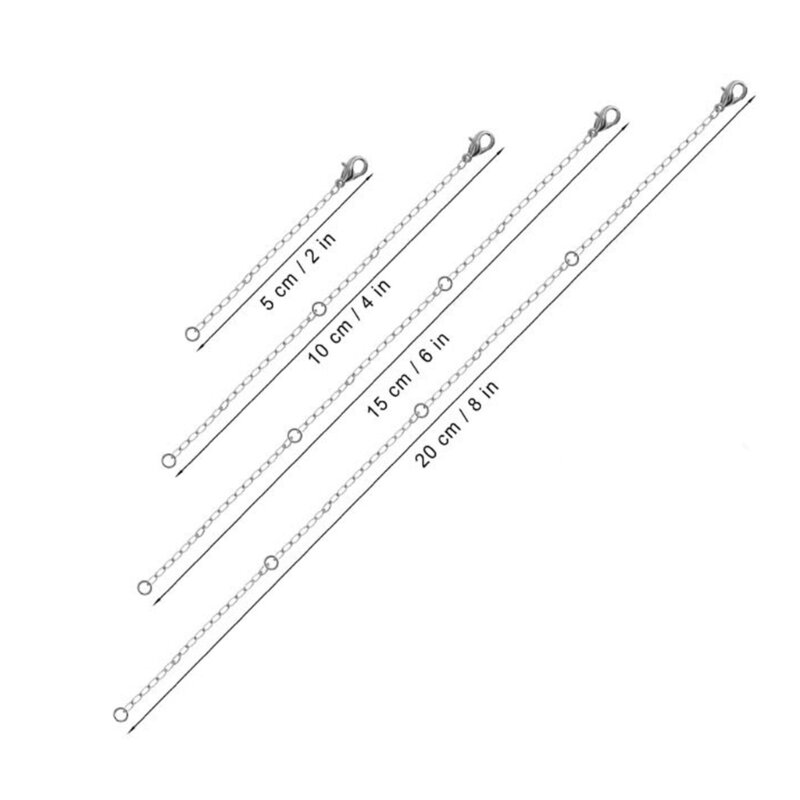 E0BF Прочный удлинитель для ювелирных изделий, регулируемые застежки-лобстеры, удлинительная цепь