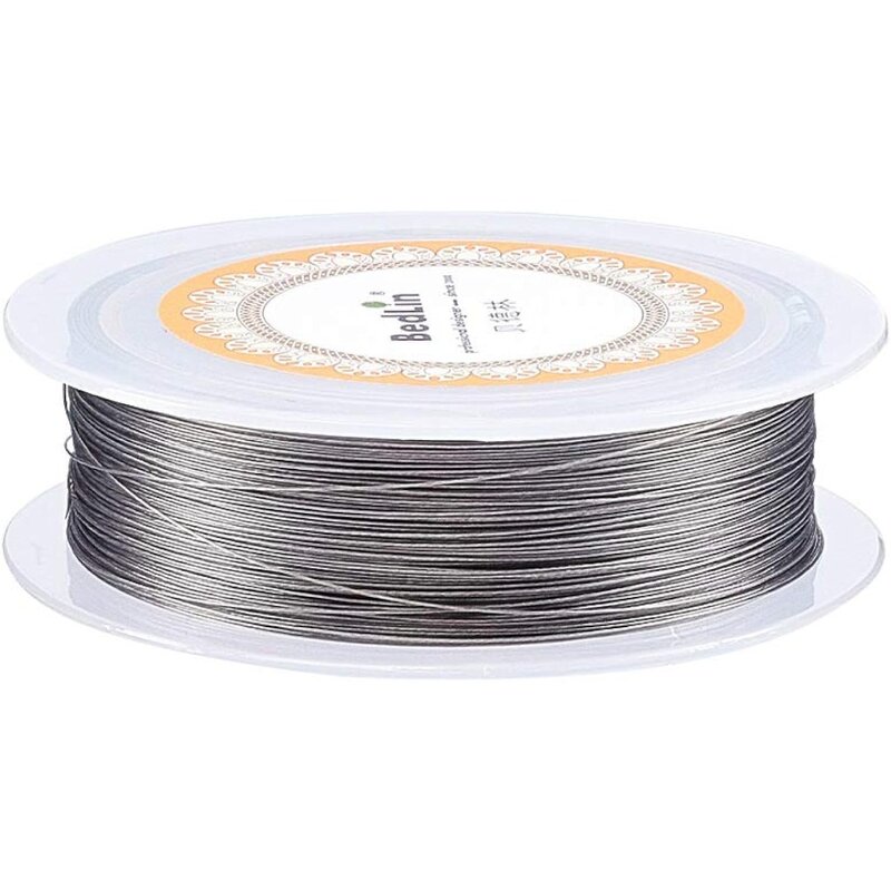 150m 0.25mm Diameter Stainless Steel Wire Craft Wire Flexible Artistic Floral Jewelry Beading Wire Silver Metal Flexible Wire