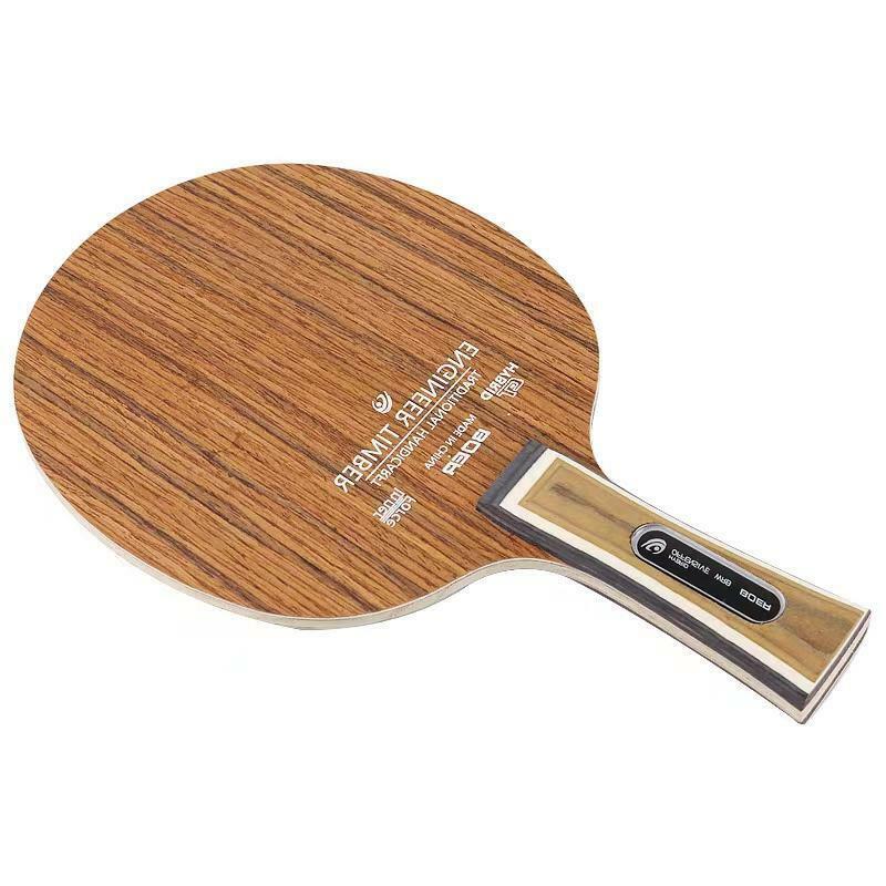 Raquete de tênis de mesa com placa inferior, Ping Pong Paddle Board, 7 Ply Ping Pong Blade, FL, CS Handle, Profissional