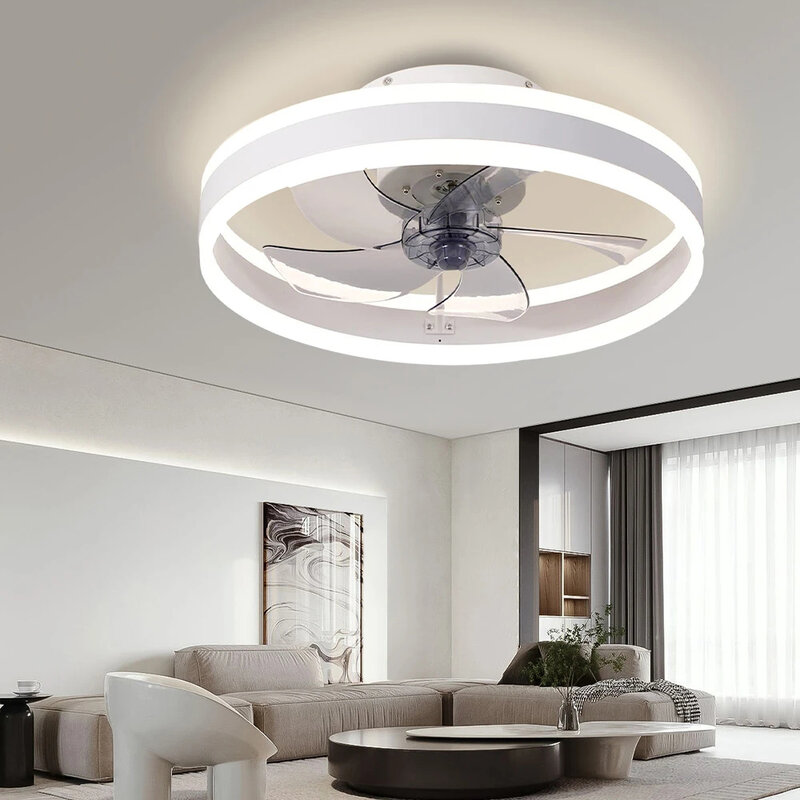 Modern LED Ceiling Fan Lights Timing Electric Fan Bedroom Decor Ventilator Hanging Lamps for Ceiling Modern Home Decoration