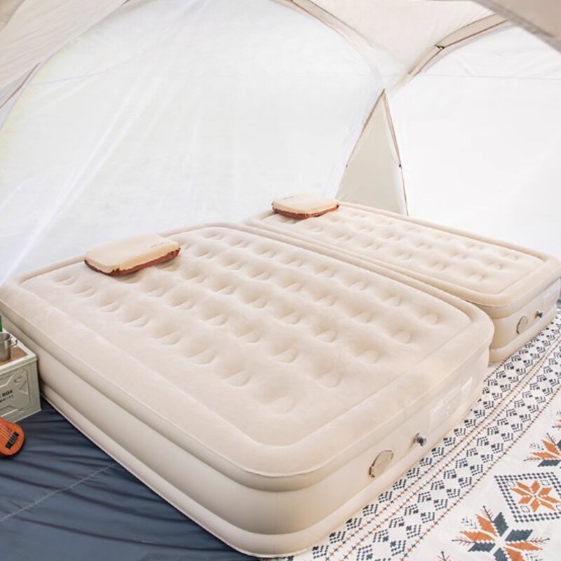 ポータブルで快適なインフレータブルキャンプベッド,折りたたみ式,非常に柔らかい,家庭用,ソファ,屋外,キャンプ用家具