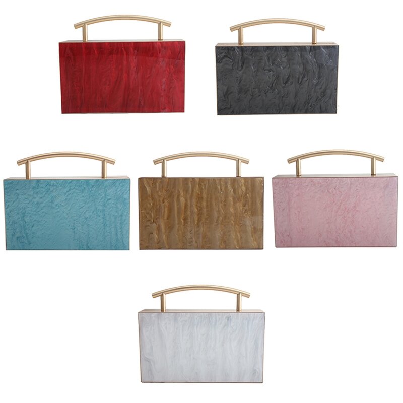 Luxury Acrylic Decoration Clutches Women Evening Bags Party Wedding Hand Bag Chain Crossbody Purses Wallet Clutch