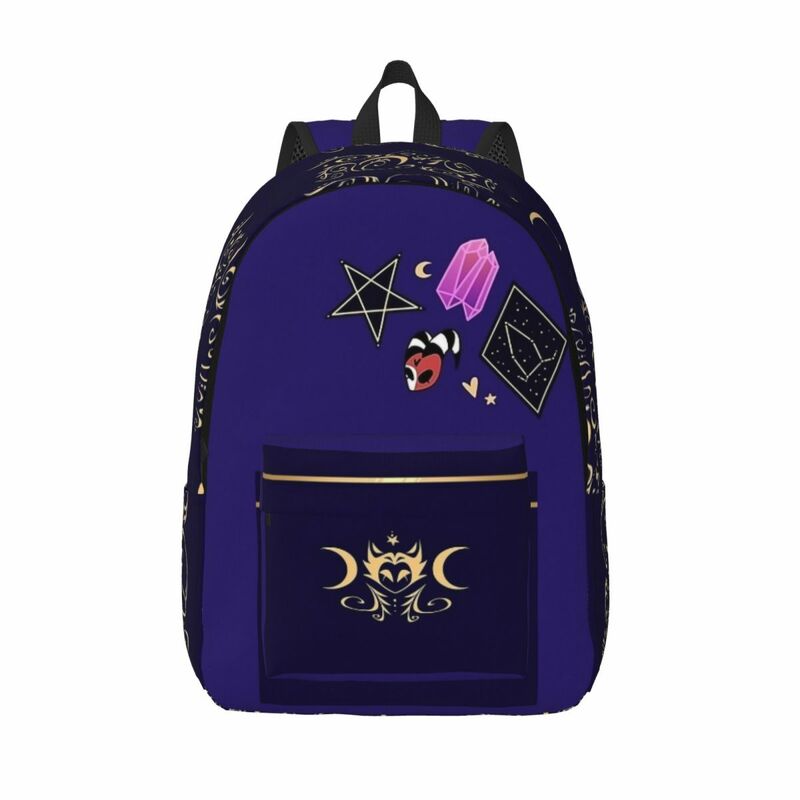 Helluva Boss Stolas Cartoon Backpack for Teens Student School Bookbag Daypack Middle High College Hiking