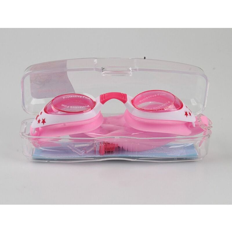 نظارات سباحة نجوم مع سدادات ، نظارات سباحة مقاومة للماء ، نظارات سباحة مضادة للضباب للأطفال والفتيان والفتيات ، أزياء