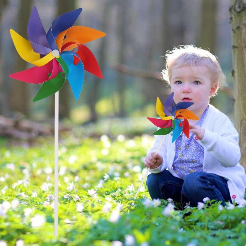 HUYU 정원 마당 파티 캠핑 풍차 바람 회 전자 장식 장식 어린이 장난감 새로운