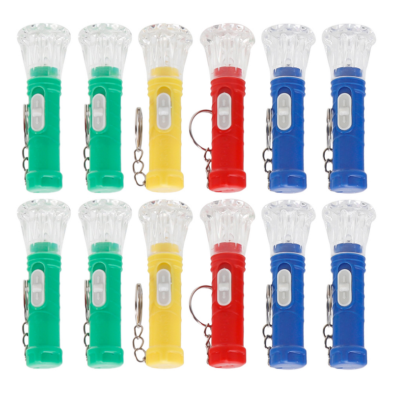 Mini porte-clés de lampe de poche portable pour enfants, pendentif, torche en plastique, outil d'éclairage LED, 20 pièces