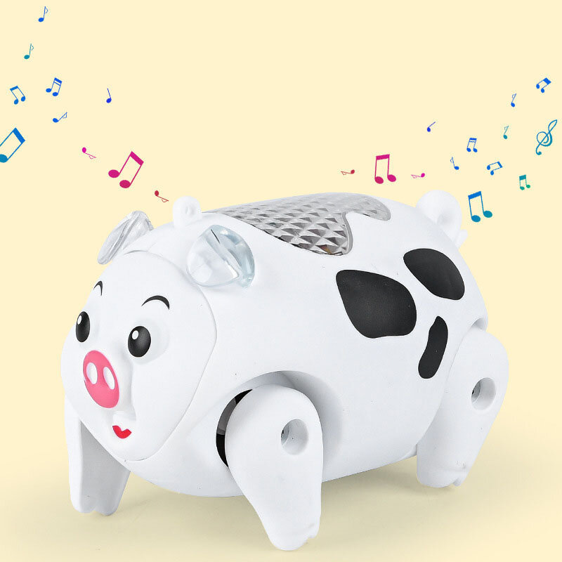 Cochon musical électrique avec éclairage LED pour enfants, animal avec laisse, jouet de marche, cadeau de Noël pour enfants, cadeaux électroniques de robot, cadeau d'anniversaire
