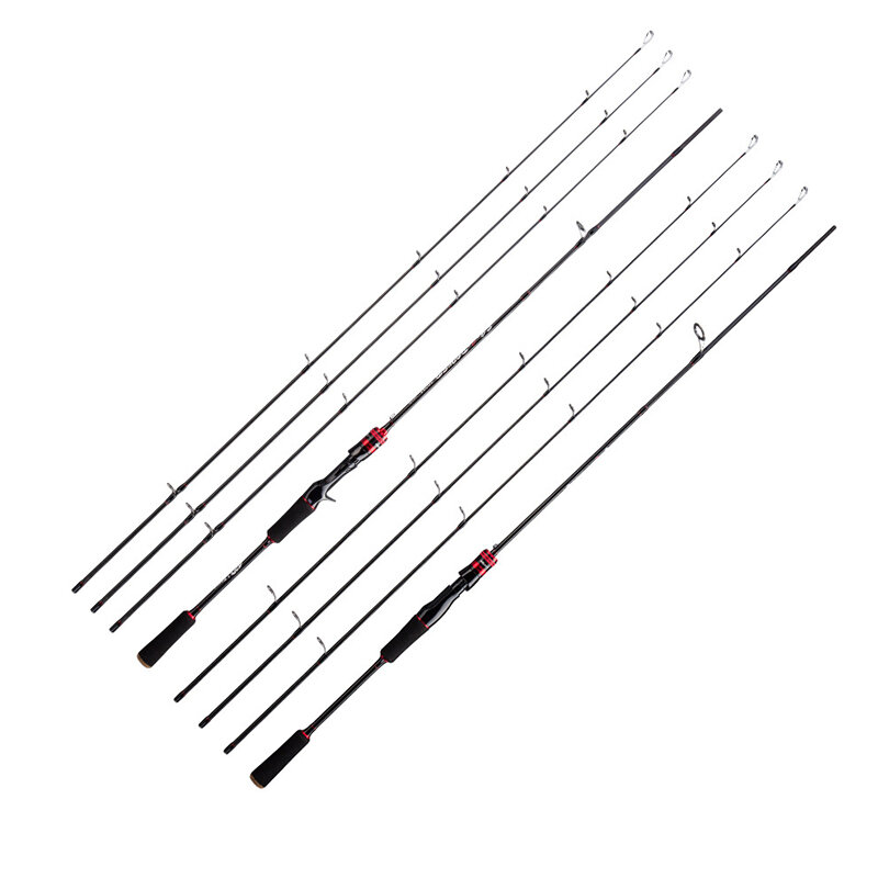 Catch.u Bass Fishing Rod Carbon Fiber Spinning/Casting Fishing Pole Bait WT 4-35G Line WT 2-20LB 3Top Fast Lure Fishing Rods