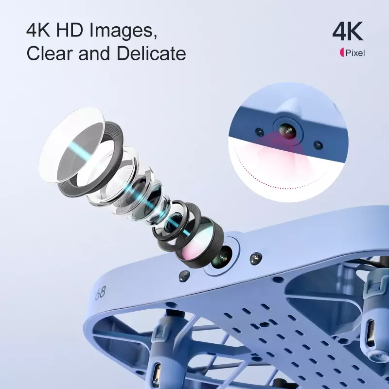 Горячая Распродажа H107 4K сетка передача изображения в реальном времени пневматический селфи-Дрон Карманный Квадрокоптер с камерой детский самолет для начинающих