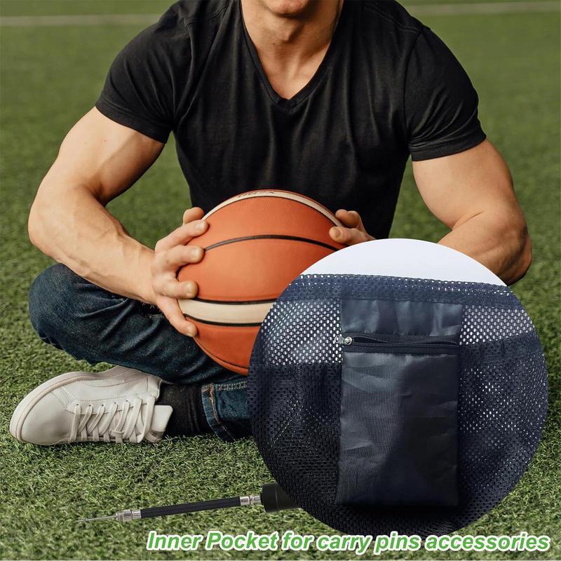 Bolsa de malla para llevar una sola bola, bolsa de almacenamiento para pelota de juego deportivo, mochila con cordón, bolsa trasera para llevar baloncesto y voleibol