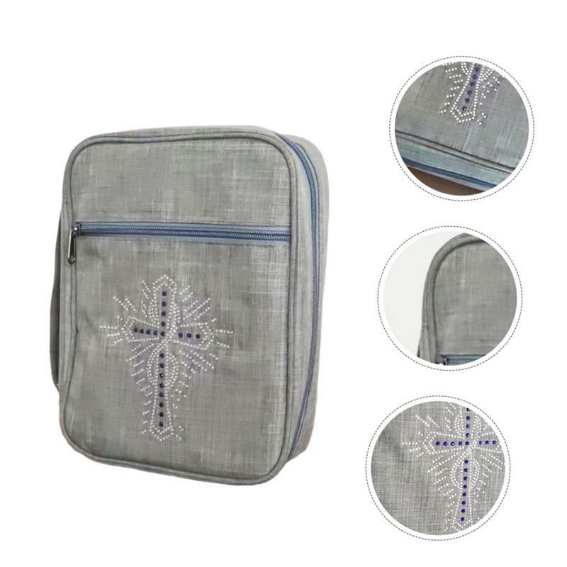 Bible Carrying Bag Large Capacity Bible Organizer Bag with Handle Dustproof Bible Books Documents Container Washable for
