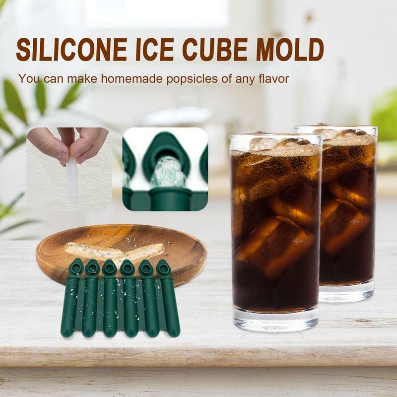 Cetakan es loli silikon cetakan es loli silikon dengan desain tutup cetakan Pop es silikon untuk rumah pesta piknik dan Area kerja
