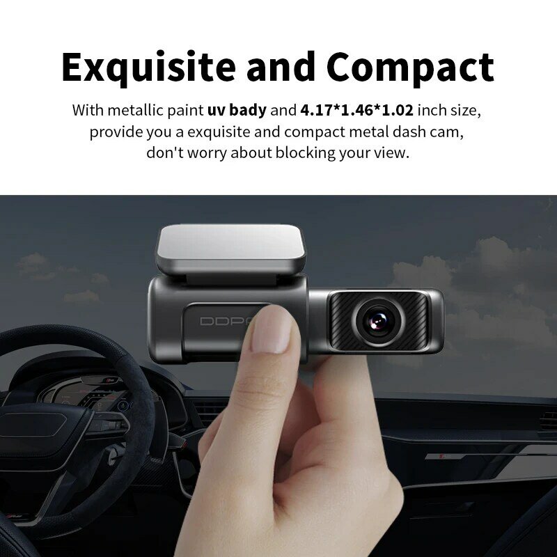 DDPAI-Cámara de salpicadero Mini 5 4K 2160P HD DVR para coche, grabadora de vídeo oculta para vehículo, Android, Wifi