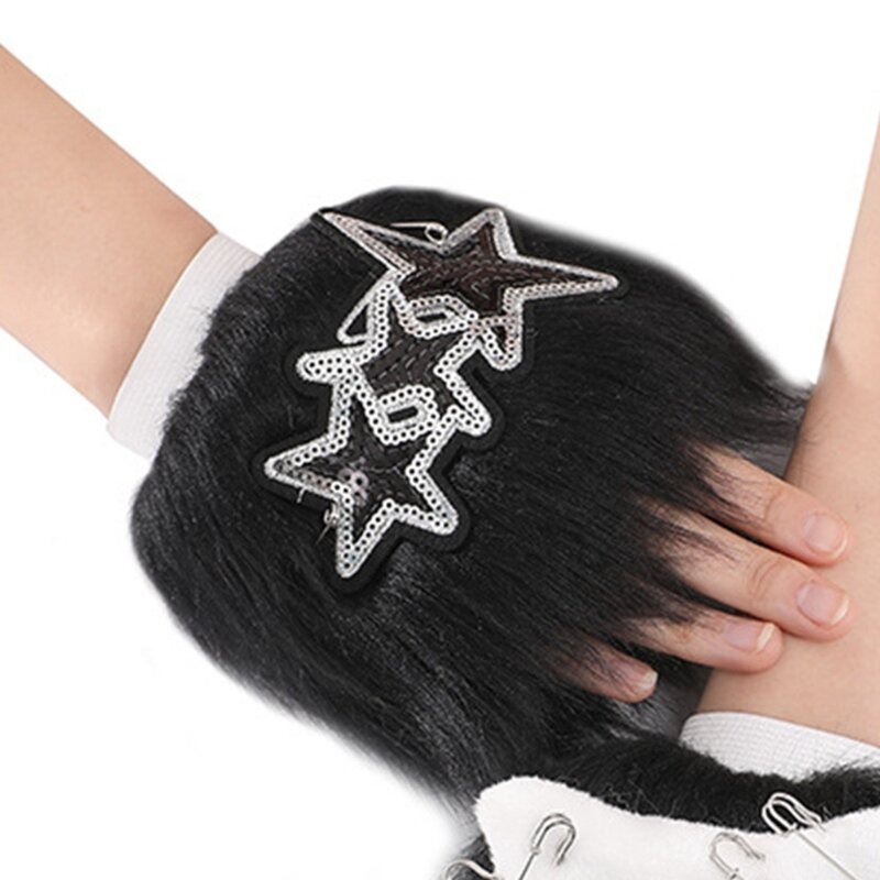 Mangas punho estrela quente braço manguito capa pulso pulseira elástica decorações braço