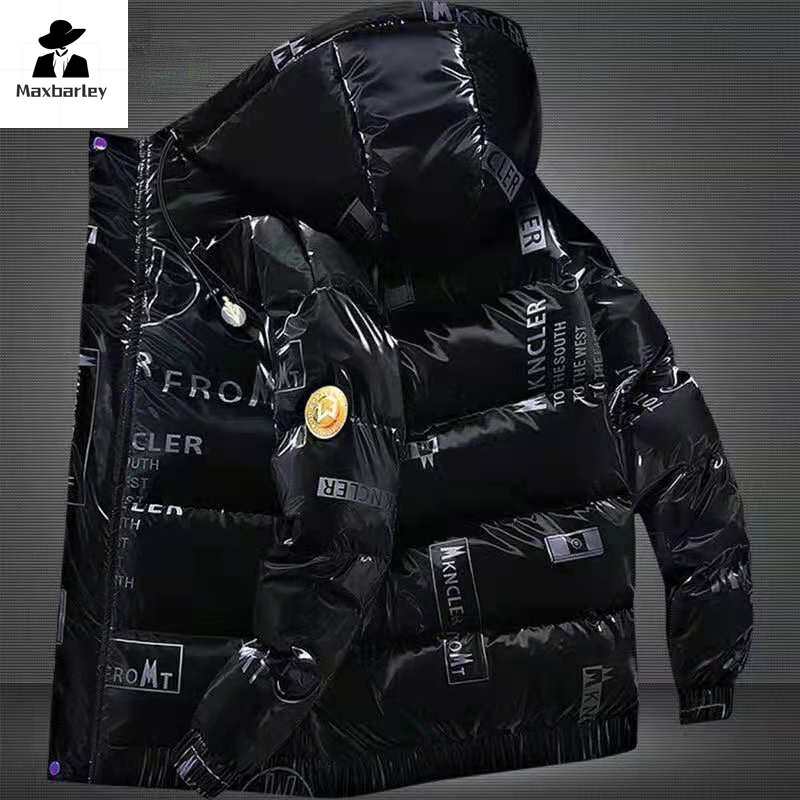 남성용 고급 다운 재킷, 얇은 가을 겨울 2024, 새로운 패션 브랜드, 짧은 한국 버전, 두꺼운 겨울 코트