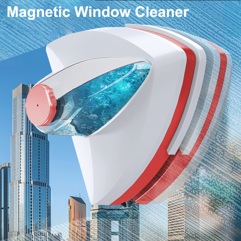 Магнитная щетка для мытья окон, двусторонняя щетка для очистки стекол с автоматическим разрядом воды, бытовые инструменты для уборки