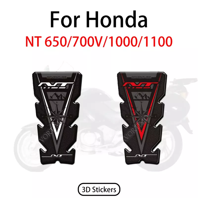 NT 650 700V 1000 1100 Fit Honda accessori moto Adventure Stickers decalcomanie Protector Tank Pad Gas olio combustibile Kit ginocchio