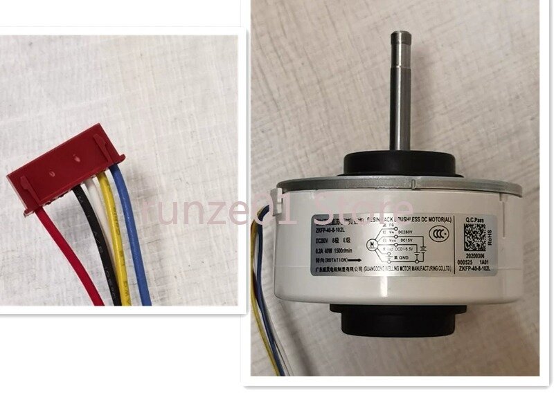 Ar Condicionado Ventilador Interno, ZKFP-40-8-102L, 40W, 280V, Original, Novo