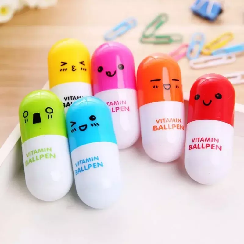 Creative Pill Ballpoint Pen Cute Learning Stationery Student Prize School Office Writing Pen Stationery Tool Supplies