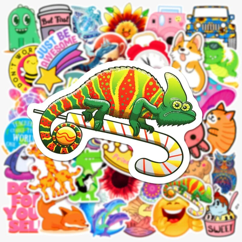 50 Stuks Cartoon Kleine Verse Serie Graffiti Stickers Geschikt Voor Laptop Helmen Desktop Decoratie Diy Stickers Groothandel
