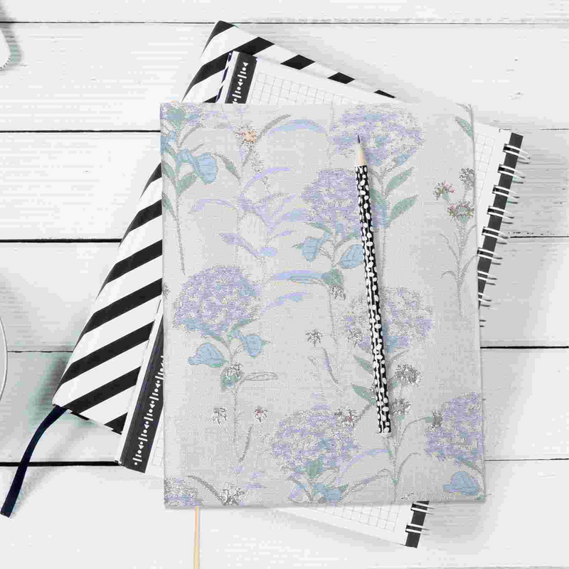 Capa de tecido floral para livro, capa macia, com zíper, para viagens