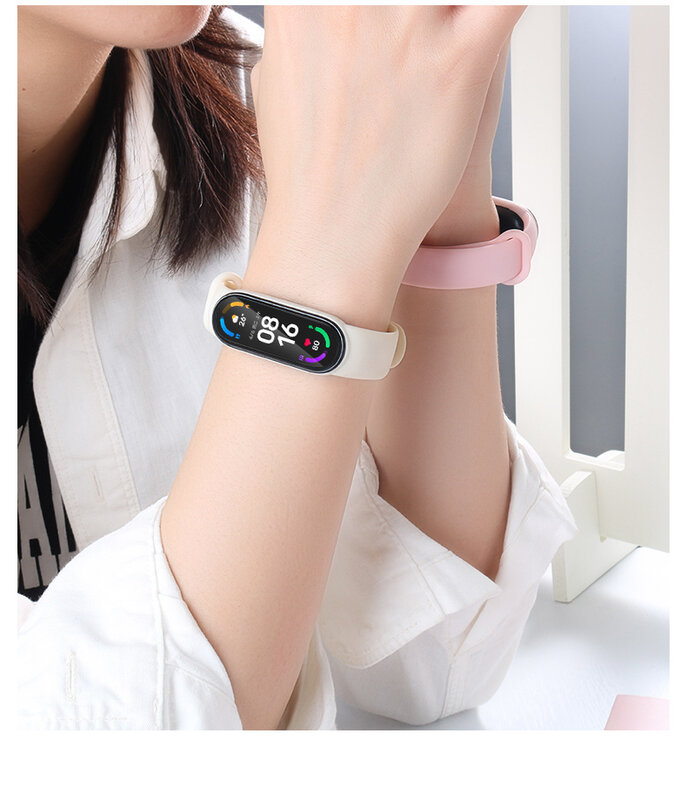 Gelang jam tangan silikon untuk Xiaomi Mi Band 8 7 6 NFC gelang jam tangan olahraga sabuk Miband pulsera correa mi band 3 4 5 7 tali
