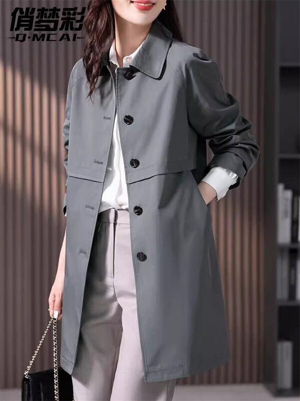 Женское маленькое пальто, куртка для весны и осени, в британском стиле Haute Couture, новинка 2024, темпераментный Топ средней длины