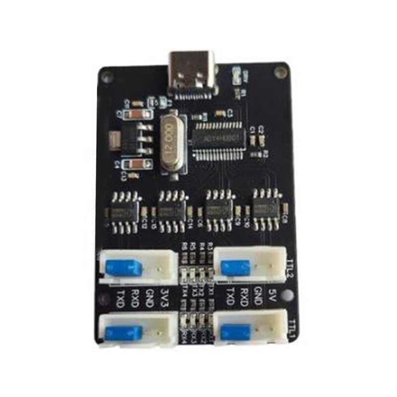 4-Channel USB To TTL Module CH340 HUB Four Independent TTL TYPE-C Interface