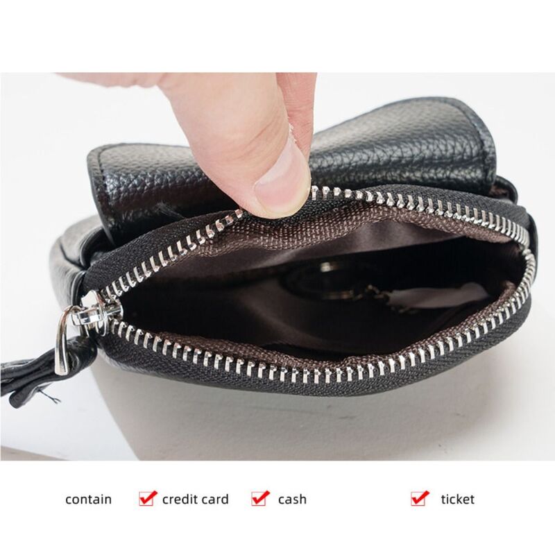 Multifunctional Wristlet Clutches Durable Mini Leather Coin Purse Wallet Women Girls