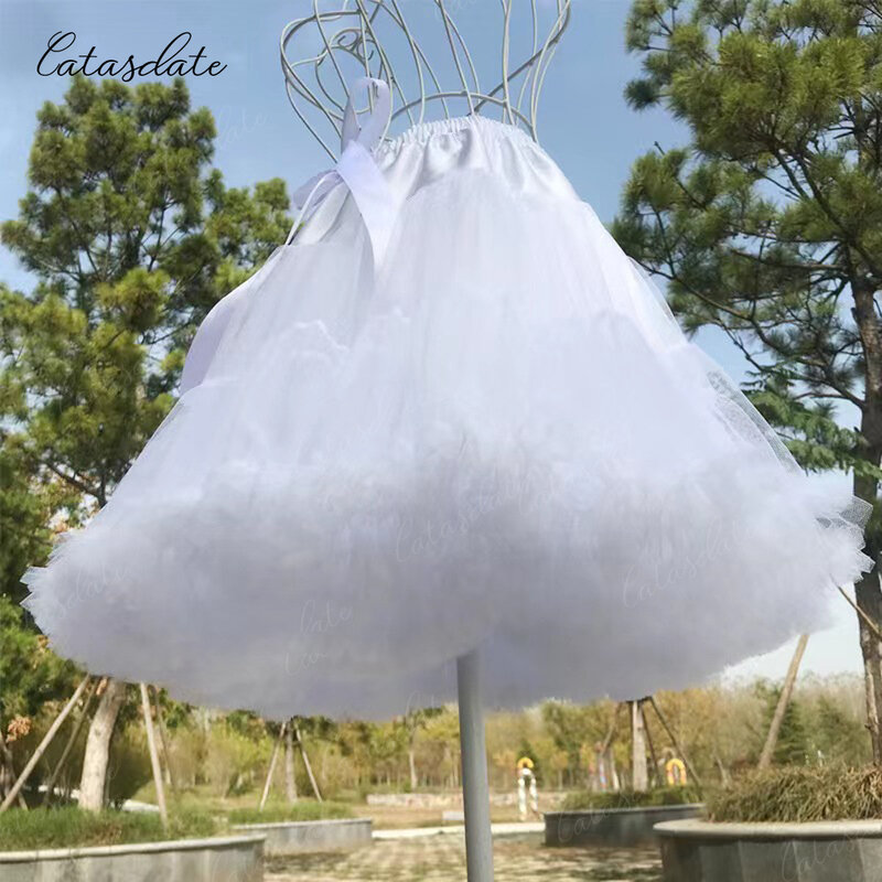 Katasdate kolorowa halka damska elastyczna bufiasta spódnica Tutu dla sukienka baletowa puszysta spódnica na imprezę z warstwami