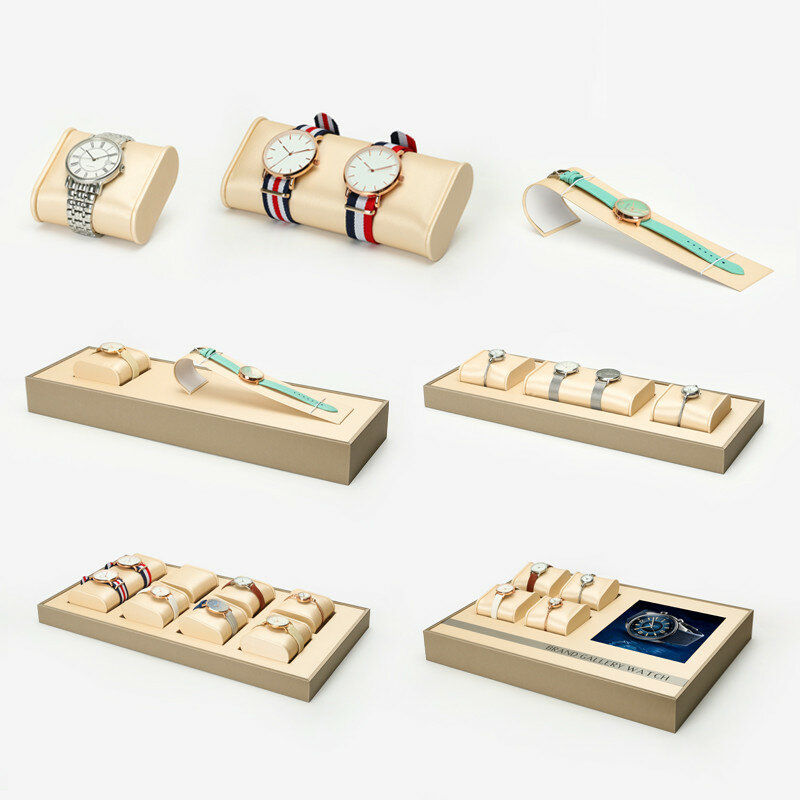 Ensembles d'affichage de montre de haute qualité, support de présentoir de montre, support de rangement de montre en cuir