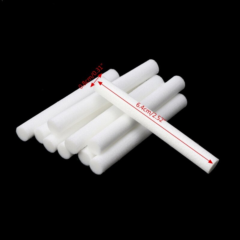 Cpdd varas umidificador, 10 peças, recarga filtro, varas filtro algodão, substituição para umidificadores por usb