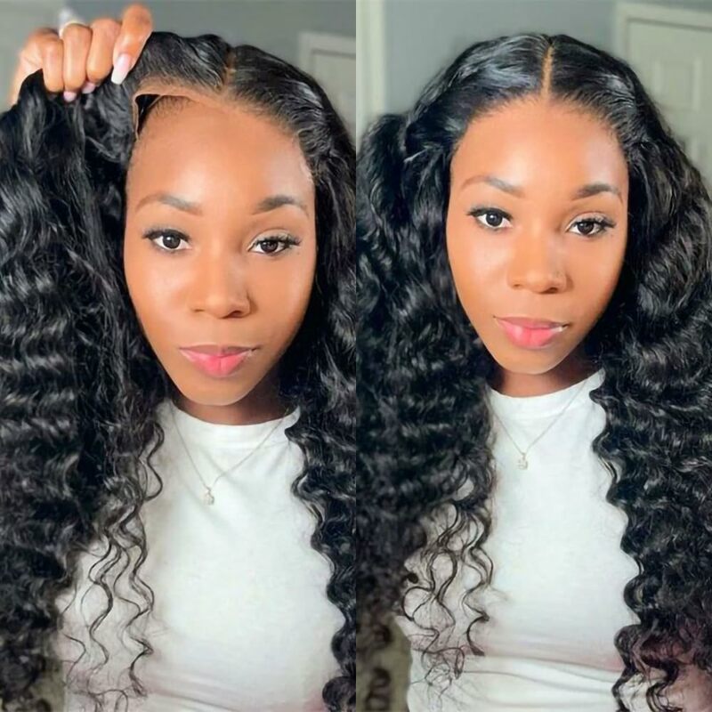 Water Wave Wigs Human Hair Glueless Wig Human Hair Ready To Wear And Go Wigs Curly Wigs 4x4 Pre Cut Lace Wigs for Women