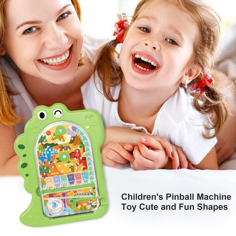 Mini Pinball Toy Cute Cartoon Interactive Pinball Game Toy Fidget Travel Handheld Arcade Toy For Kids & Adults Party Favor