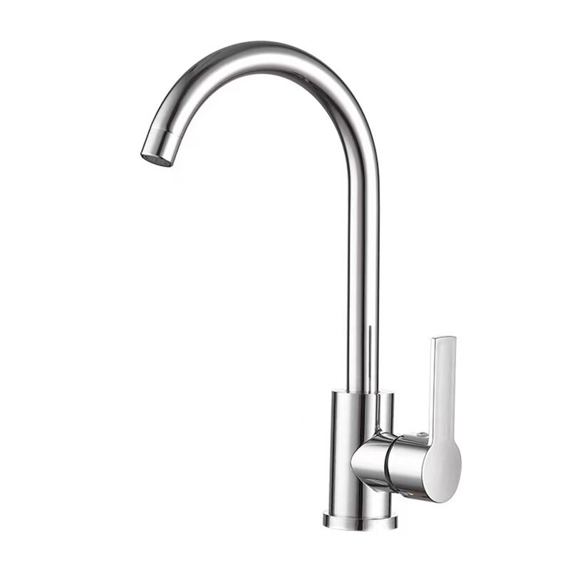 Kitchen Faucet Thickened Plastic Water Tap Cold And Hot  Free Rotation Deck Mounted Single Lever Bathroom Kitchen Sink Faucet