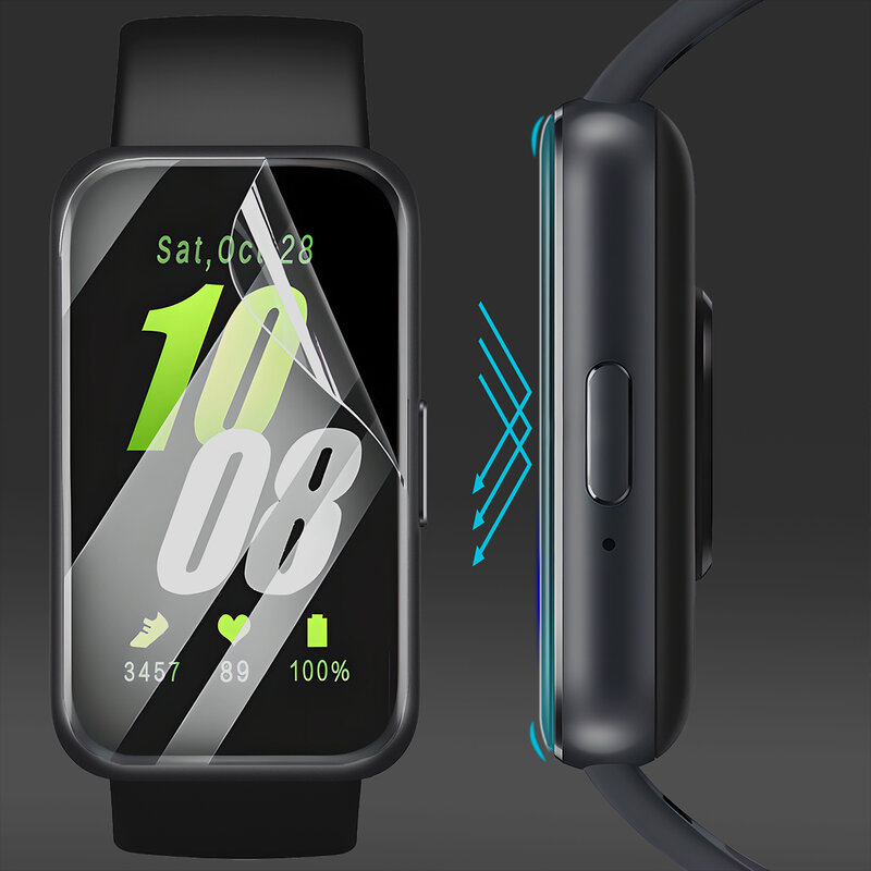 Film hidrogel lembut untuk Samsung Galaxy Fit 3 pelindung layar jam tangan pintar antigores untuk Galaxy Fit3 lapisan pelindung bukan kaca