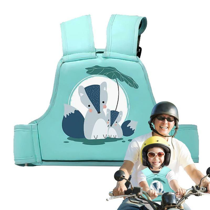 Kids Motorcycle Harness Safety Belt Cartoon Kids Motorcycle Harness Adjustable And Breathable Rear Seat Belt For Kids Safety