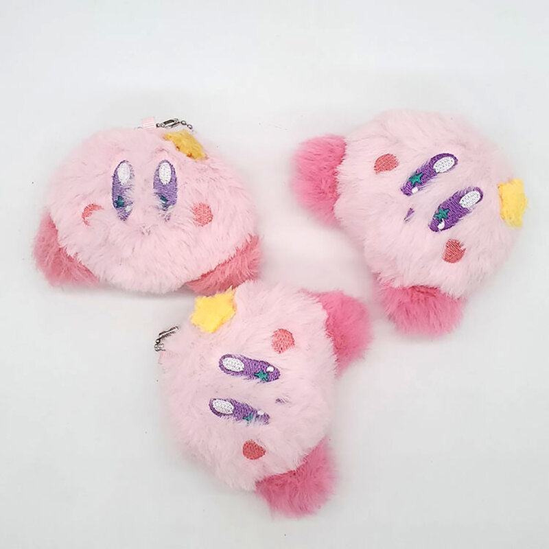 Kirby-キーホルダーぬいぐるみ10cm,カワイイ,バックパック,ファッショナブルなピンクの星,誕生日プレゼント,子供向け