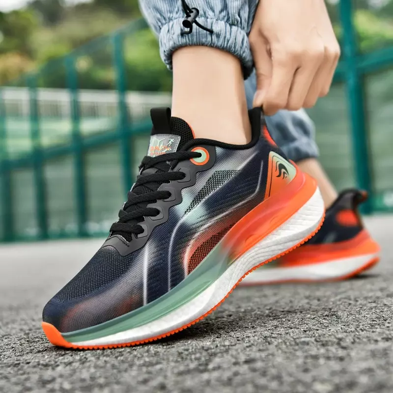 Zapatillas de correr de alta calidad para hombre, zapatos de diseñador para exteriores, de malla transpirable, para correr en carretera, entrenamiento atlético, 2024