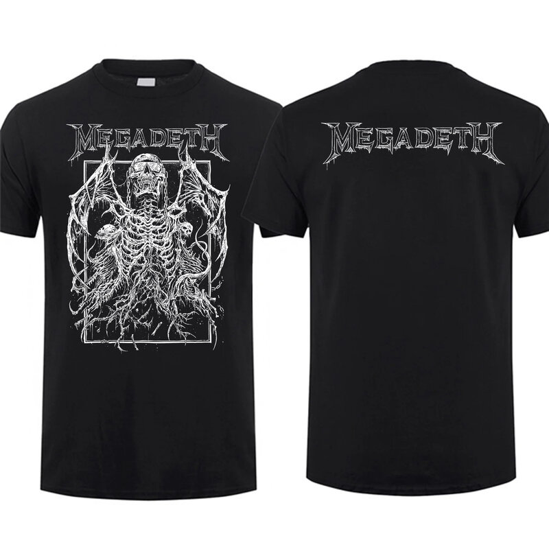 Niesamowite koszulki męskie Peace Sell Setlist Vintage Megadeths T Shirt dwustronny Casual obszerna koszulka męskie t-shirty graficzne S-3XL