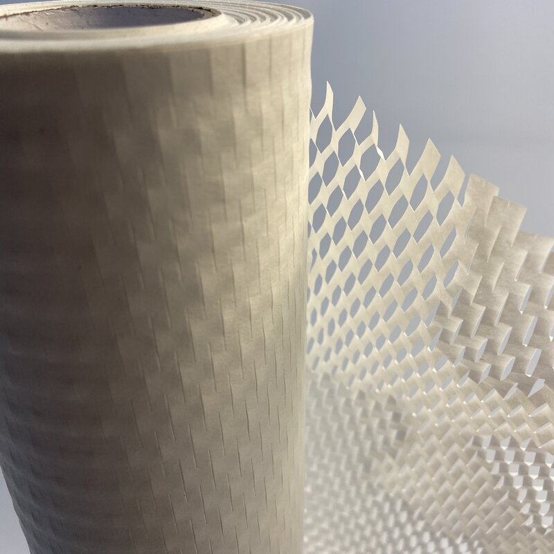 Coussin hexagonal en papier Kraft, 38cm x 5m, emballage artisanal en rouleau, enveloppe en nid d'abeille