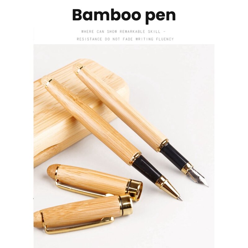 Бамбуковая дизайнерская шариковая ручка и подарочная коробка