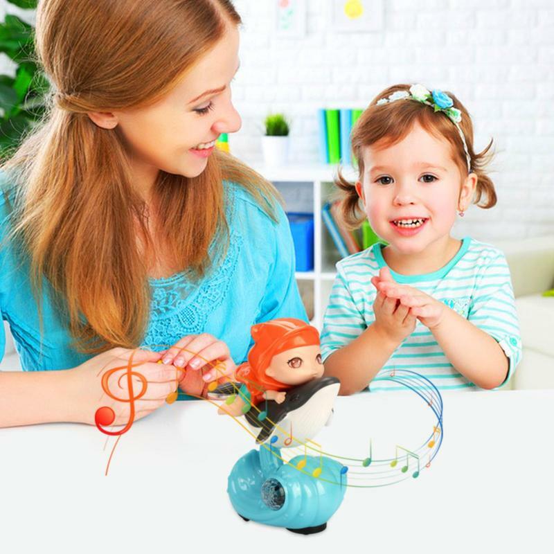 Детская Интерактивная мерная игрушка, Мерцающая КИТ, ходячая и движущаяся Мерцающая детская игрушка, подарок на день рождения