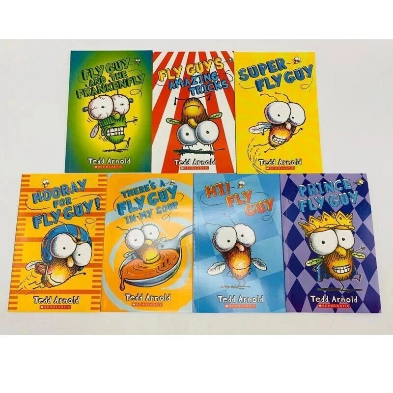 English Usborne Picture Books for Children, Famous Story, The Fly Guy Series, leitura divertida, bebê, crianças, 15 livros por conjunto